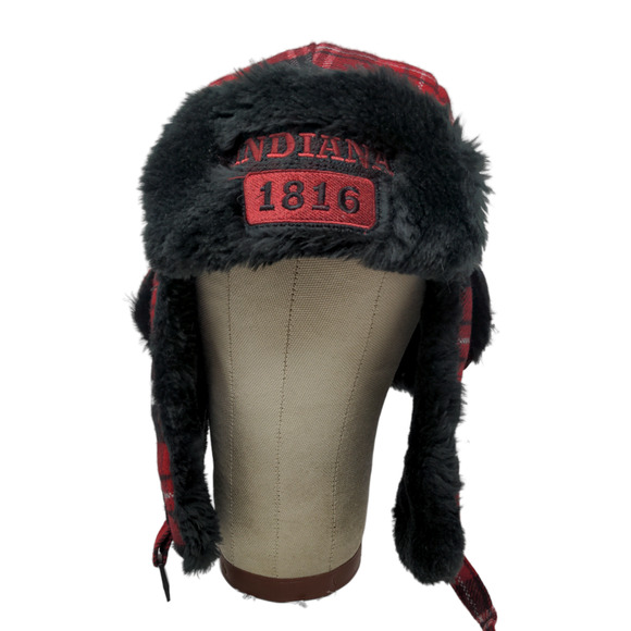 American Outdoors Men's Trapper Hat Red Plaid One Size Ear Flaps - Picture 1 of 11